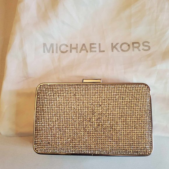 Michael Kors Elsie Crystal Box Clutch - Picture 1 of 8